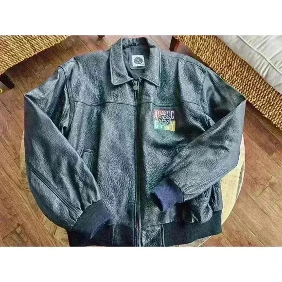 Official All Star Cafe Other - Vintage All Star Cafe " Atlantic City" Genuine Leather Bomber Jacket Men's Large